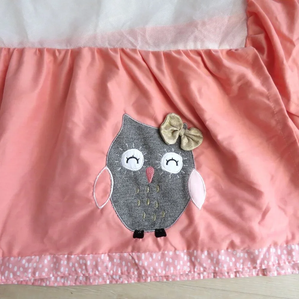 Lambs & Ivy Family Tree with Owls Crib Skirt Bed Dust Ruffle Discontinued New
